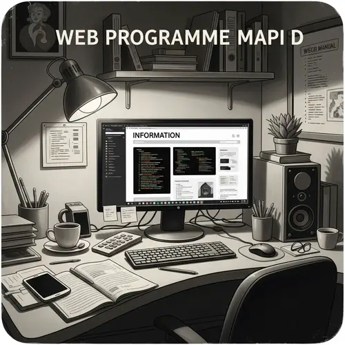 Vintage Web Programmer's Room | Digital Painting Artwork