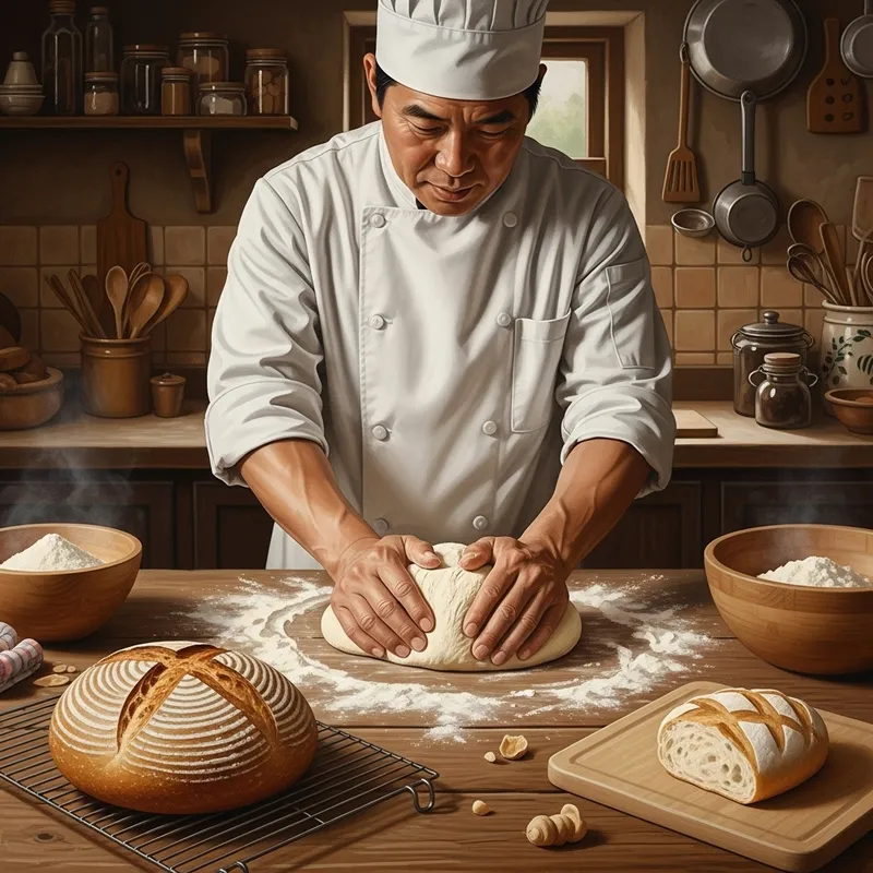 Freshly Baked Bread Recipe: Rustic Kitchen Cooking Tutorial