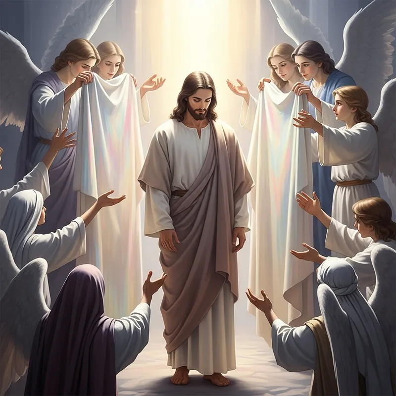 Christ Receives New Robes: A Divine Encounter Christ Receives New Robes: A Divine Encounter