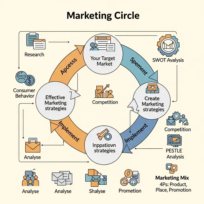 The Circle of Marketing: Functions, Factors, Methodologies