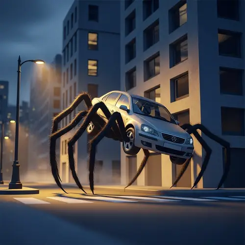 Car Spider Transformation | Surreal Midnight Adventure