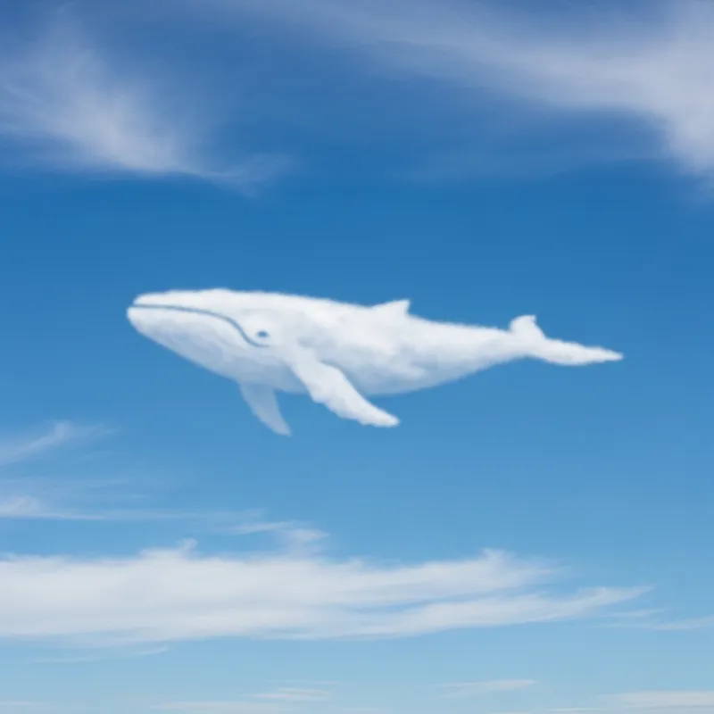 Whale-shaped Cloud Soaring in the Sky