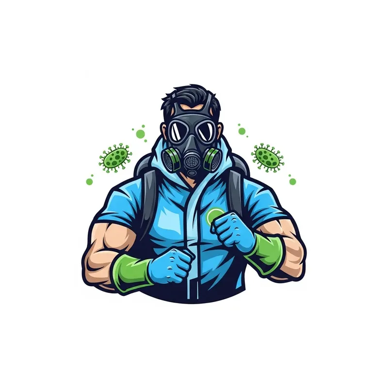 Muscular Disinfection Expert Logo | Protective & Clean Design