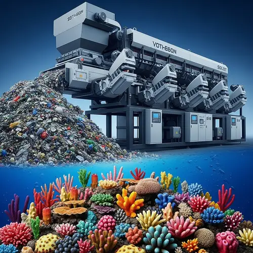 Efficient Plastic Waste to Artificial Corals Machine