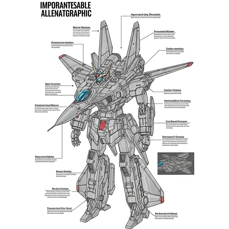 Detailed Macross VF-1A Infographic: Transformable Mecha Breakdown Detailed Macross VF-1A Infographic: Transformable Mecha Breakdown