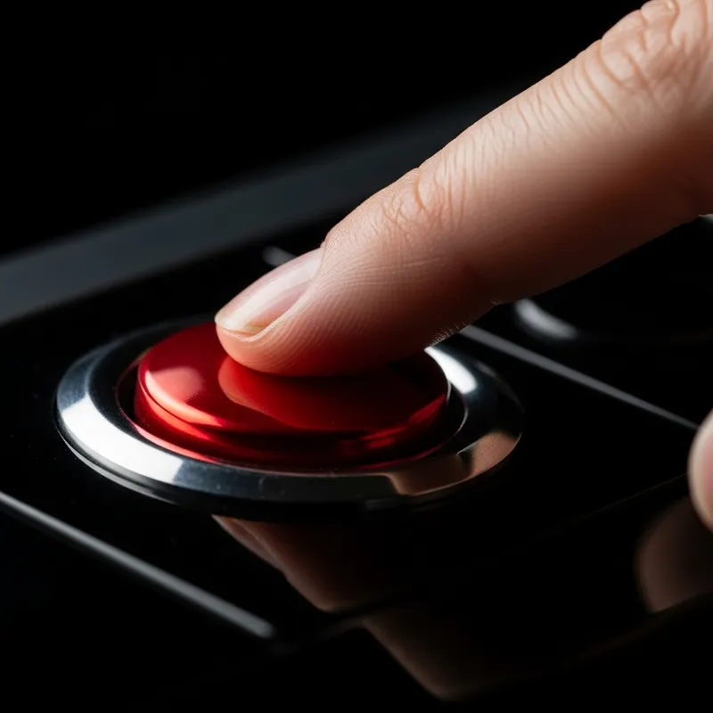 Finger Presses Button - Activate Key Action