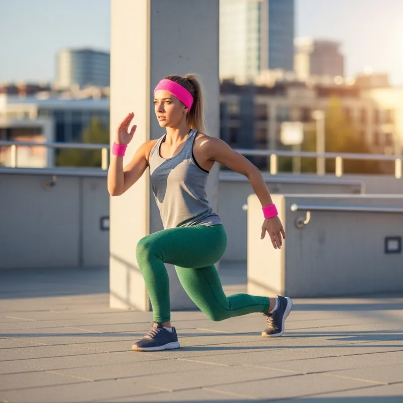Blonde Girl in Green Leggings | Fitness Lifestyle Energy