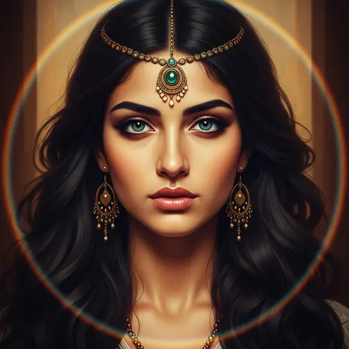 Captivating Portrait of Enchanting Lady | Romantic Artwork