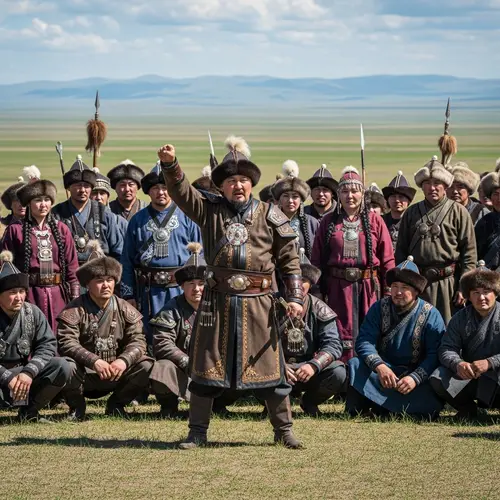 Tribal Assembly in Kazakh Steppe | Leader's Call to War