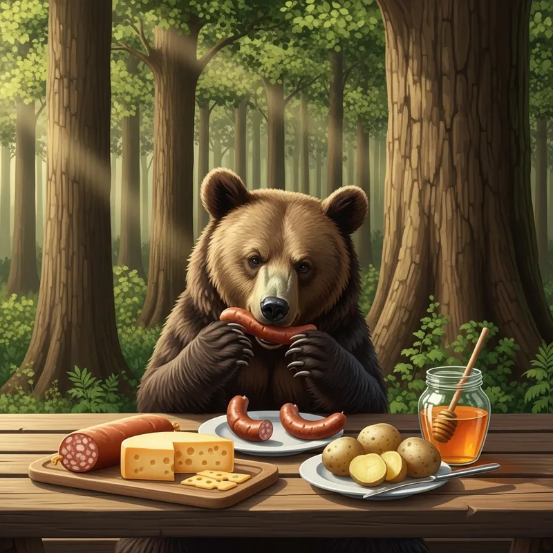 Exhausted Bear's Picnic: Feast in the Forest Exhausted Bear's Picnic: Feast in the Forest