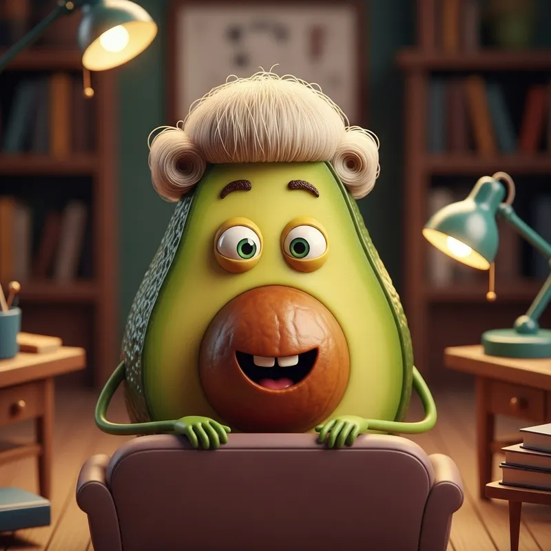 Whimsical Avocado Therapist: Engaging Conversations