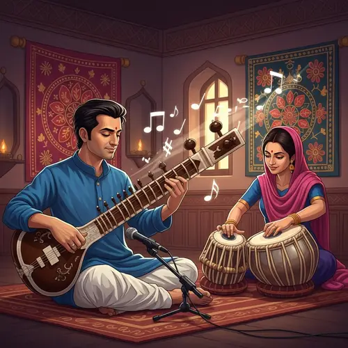 Vibrant Hindustani Classical Music Performance