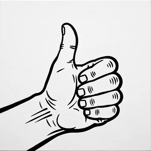 Gestures of Approval in Black and White Basic Style
