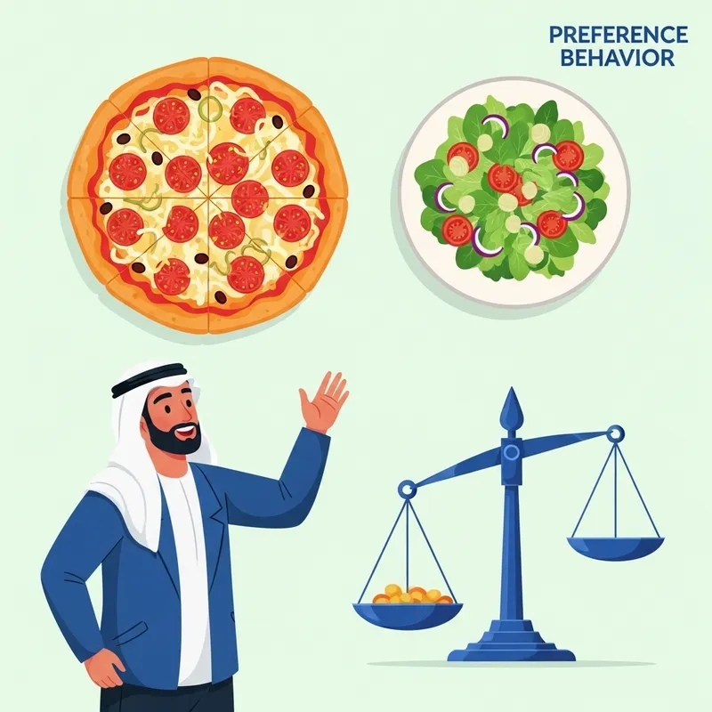 Illustrating Preference Behavior: Pizza vs. Salad Comparison Illustrating Preference Behavior: Pizza vs. Salad Comparison