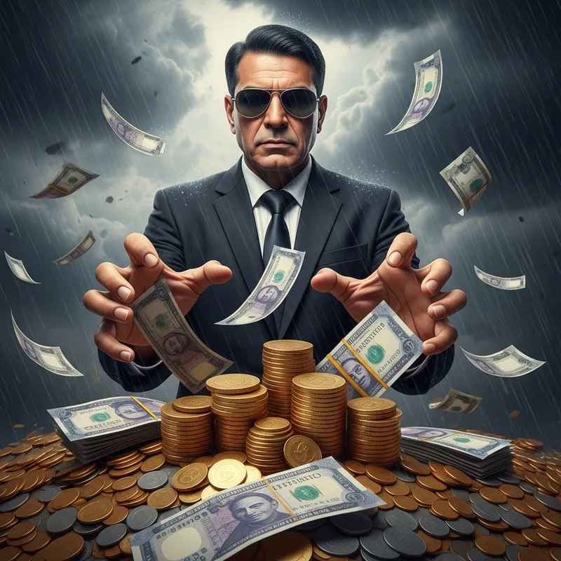 Corruption Illustration: Public Servant Taking Bribes