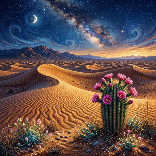 Mesmerizing Surreal Desert Landscape at Twilight