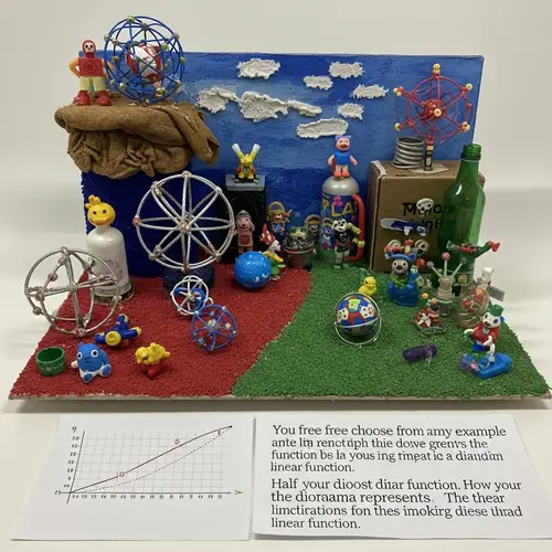 Creative Atomic Models Diorama with Linear Function Example