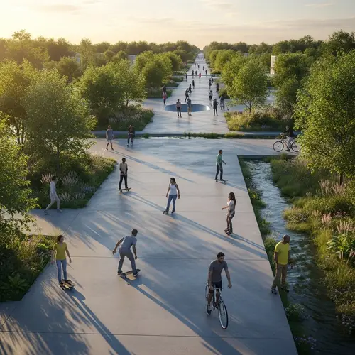 Urban Oasis: Smooth Concrete Paradise