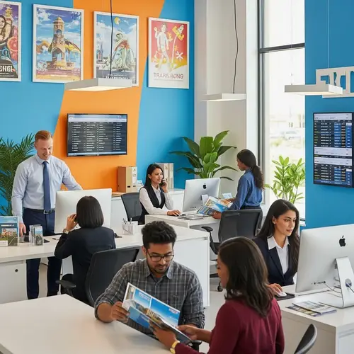 Modern Travel Agency Office | Exotic Destinations | Flight Info