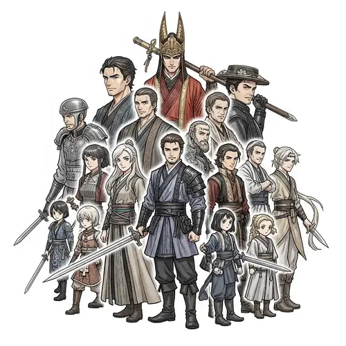 Diverse Characters on Epic Fantasy Adventure