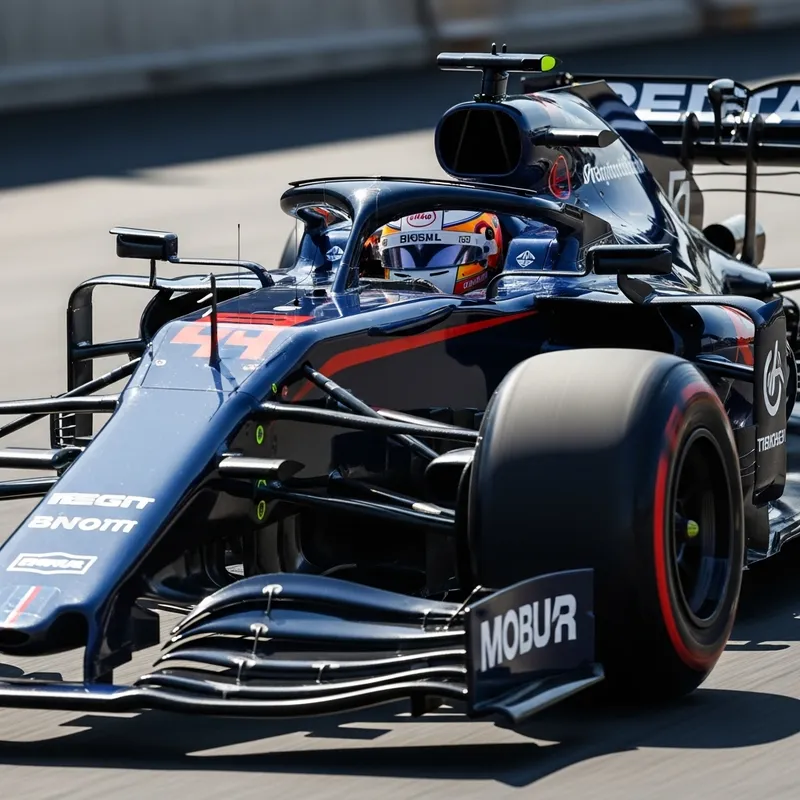 Detailed View of a Formula 1 Racing Car