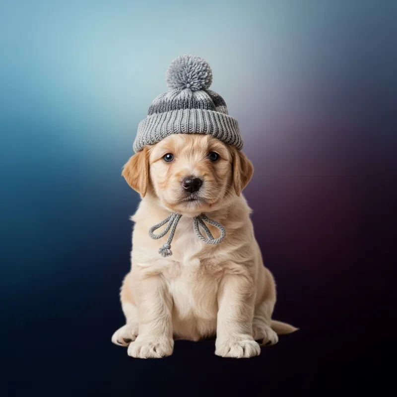 Enchanting Dog in Stylish Hat - Captivating Beauty Enchanting Dog in Stylish Hat - Captivating Beauty