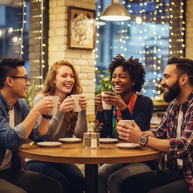 Meme Cafe Friends Smiling: Heartwarming Friendship Scene