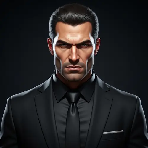 Imposing Middle Eastern Man in Stylish Black Suit | Portrait