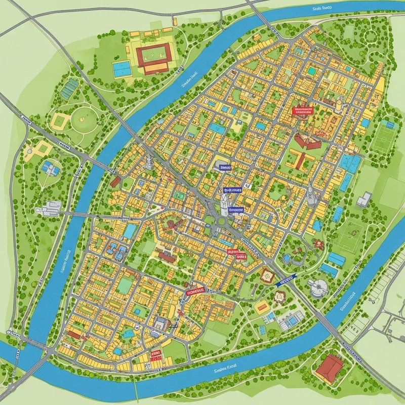 Subiaco City Aerial Site Plan | Urban Development Layout
