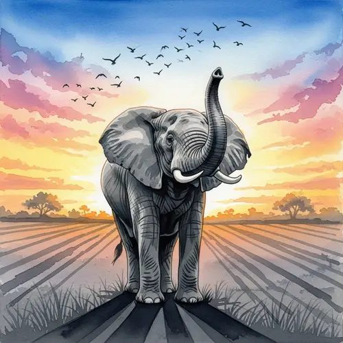 Elephant Watercolor Painting | Majestic Wildlife Artwork