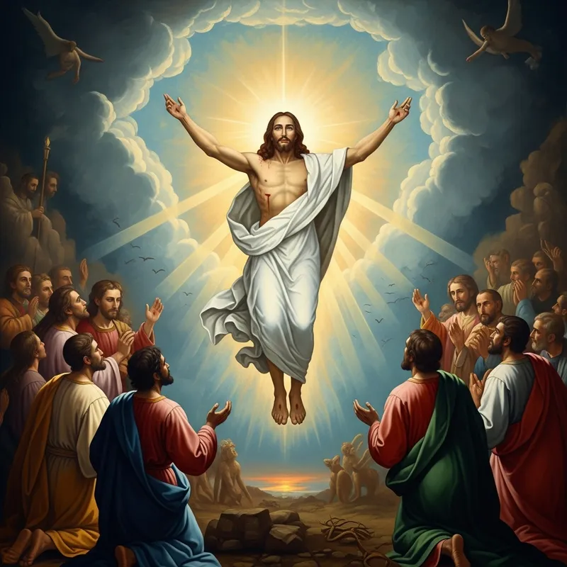 Stunning Resurrection Painting in Renaissance Style Stunning Resurrection Painting in Renaissance Style