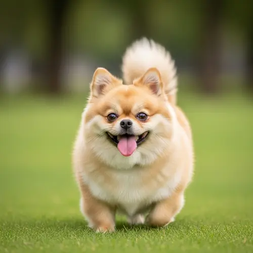 Adorable Plump Dog Frolicking in Green Park | Doggy Bliss