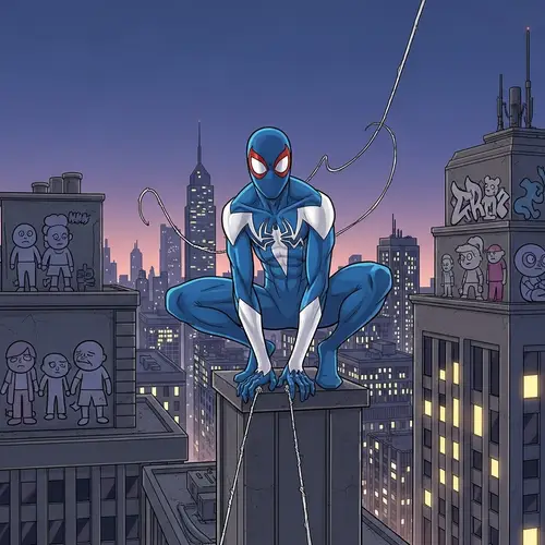 Spiderman Comic: Marvelously Agile Crime Fighter at Twilight