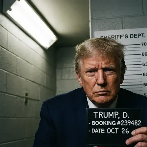 Donald Trump Mugshot: Serious & Detailed Capture