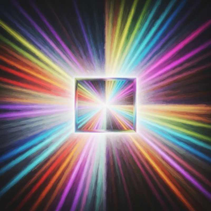 Rays of Light Through Prism: Abstract Expressionism Art Rays of Light Through Prism: Abstract Expressionism Art