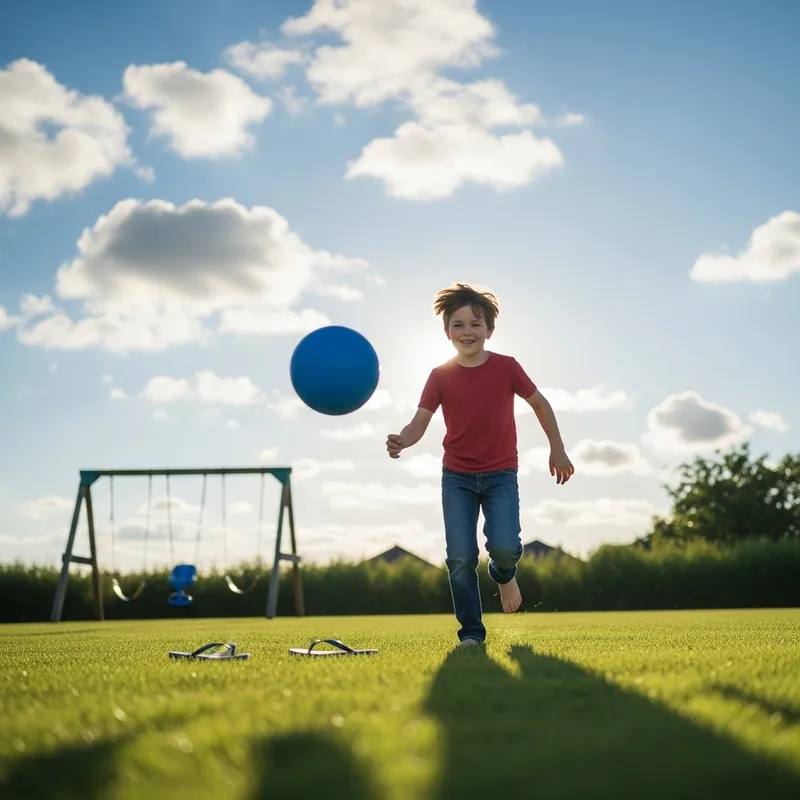 7-Year-Old Boy Enjoying Outdoor Playtime 7-Year-Old Boy Enjoying Outdoor Playtime