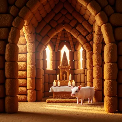 Pig Inside Church of Croquettes