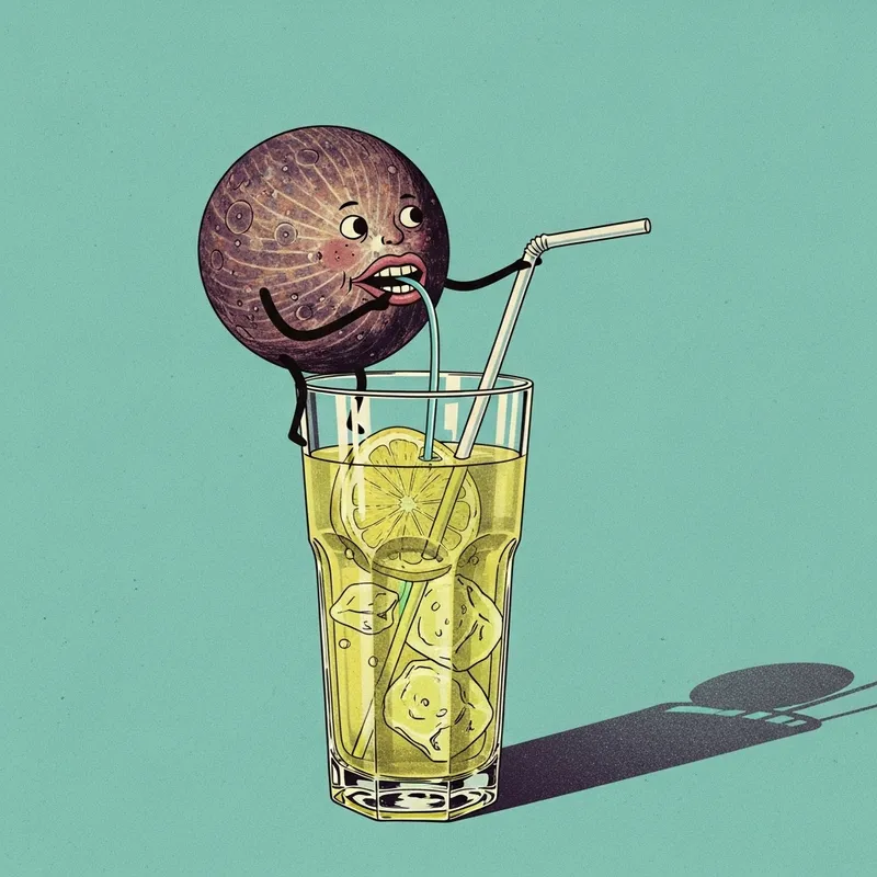 Mercury Planet Drinks Gatorade in Vintage Style