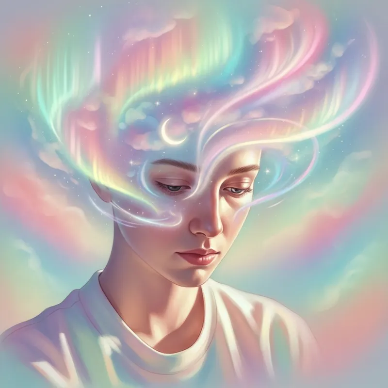 Dreamy and Surreal Self-Portrait with Pastel Colors