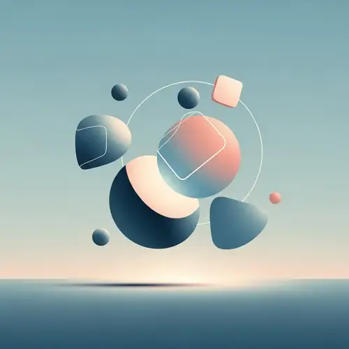 Abstract Peaceful Minimalist Geometric Illustration