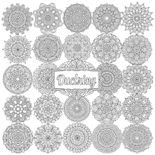 Doodle Colouring Page with Intricate Designs for Kids and Adults