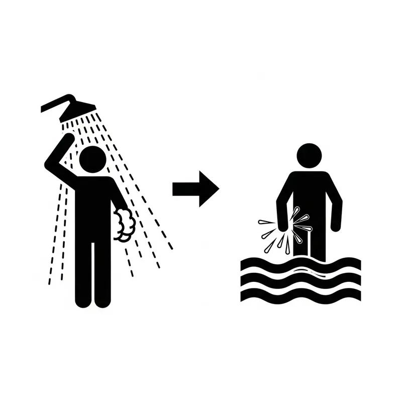 Pool Etiquette: Shower Before Swimming Rule Pool Etiquette: Shower Before Swimming Rule