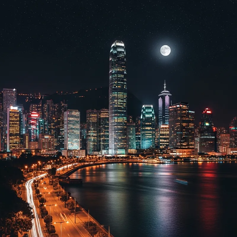 Stunning Night Skyline AI Images for Your Collection Stunning Night Skyline AI Images for Your Collection