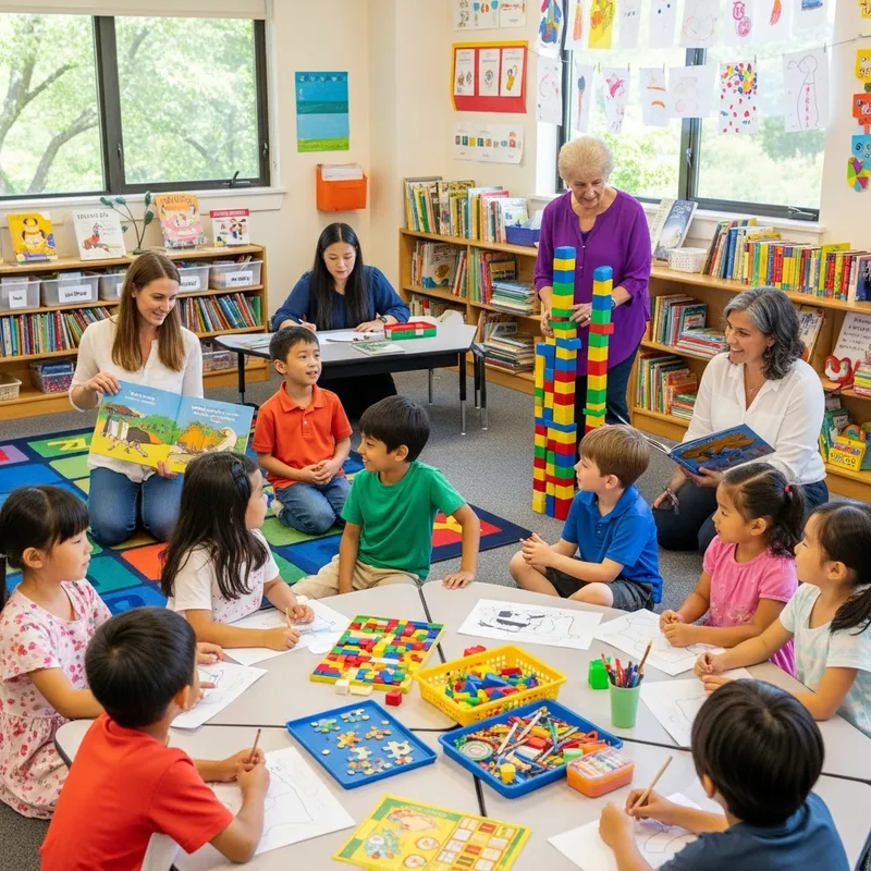 Diverse Classroom Activities with Five Teachers