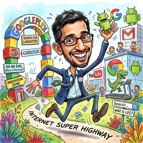 Sundar Pichai Funny Caricature - A Humorous Take