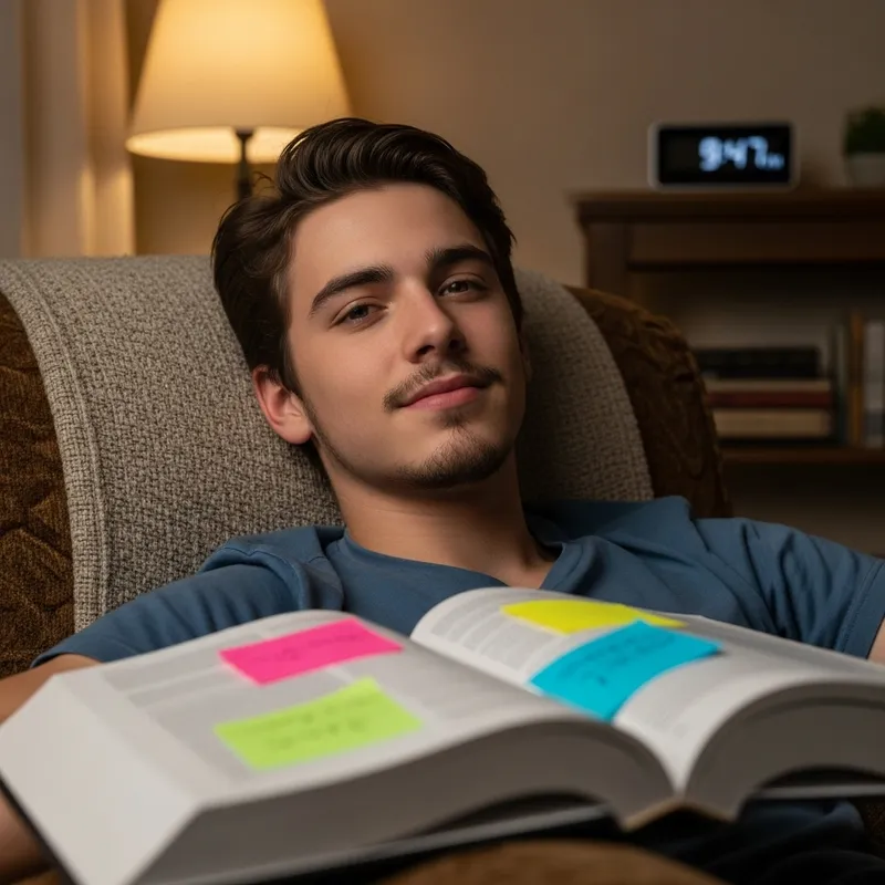 Teen Boy Calm Before Chemistry Exam Teen Boy Calm Before Chemistry Exam