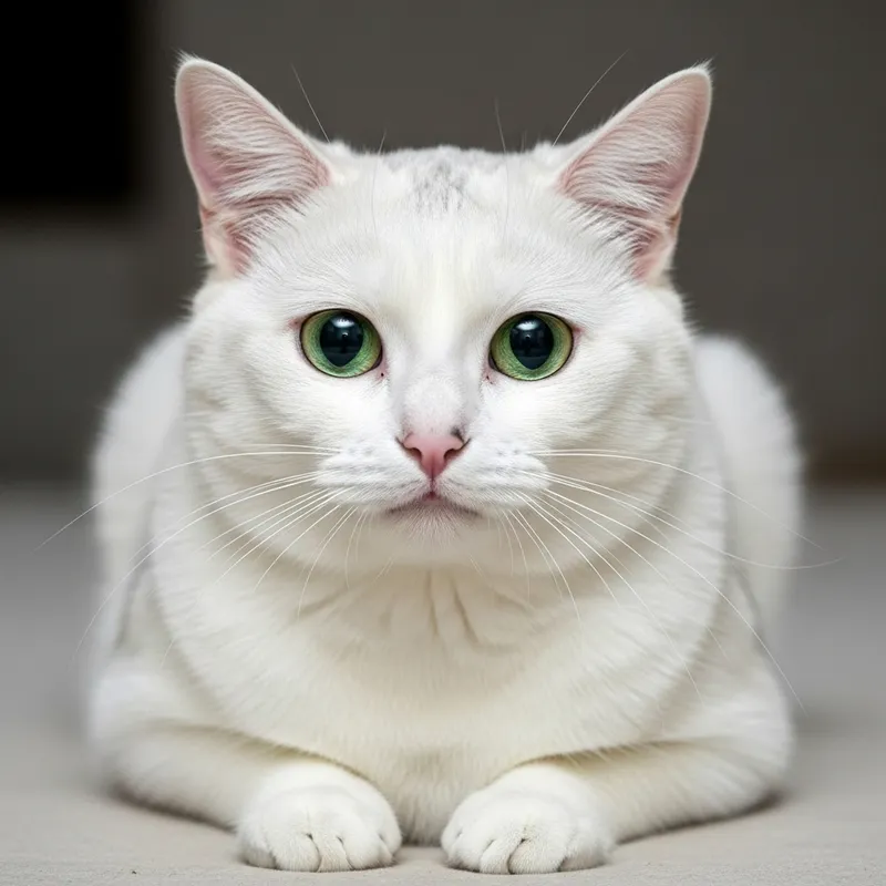 Frightened White Cat | Scared Domestic Feline Frightened White Cat | Scared Domestic Feline