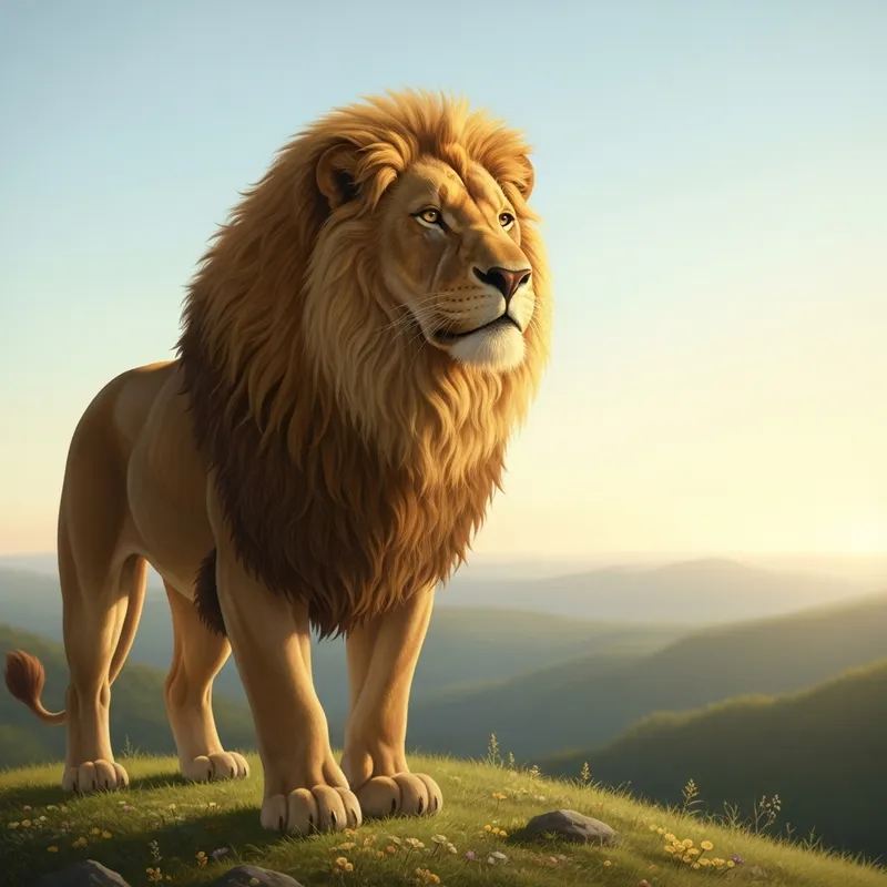 Majestic Lion Aslan | Radiant Protector & Leader