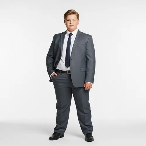 Dapper Big Boy in Stylish Suit | Youthful Elegance & Ambition