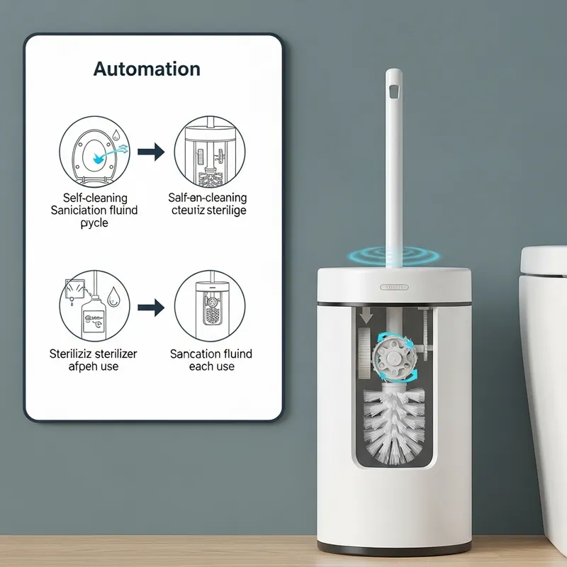 Automated Self-Cleaning Toilet Brush for Ultimate Hygiene